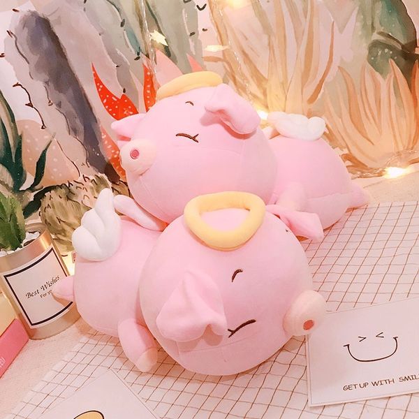 

puffer cotton angel pig plush toys cute planking pig cartoon doll hug pillow
