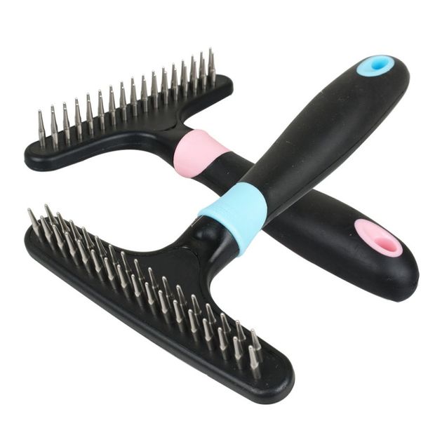 

pet dog short long thick hair fur shedding remove cat groom rake brush comb