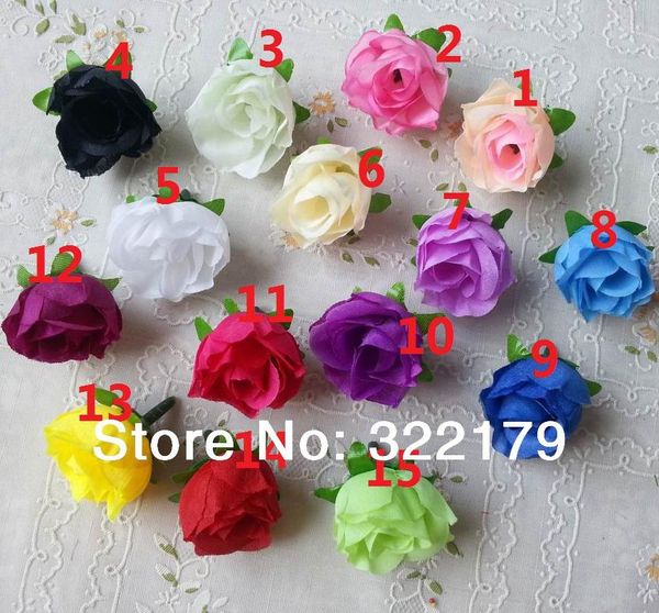 

wholesale-200pcs/lot decorative flowers silk rose heads wholesale lots wedding decorations 15 colors