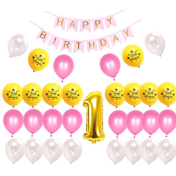 2019 Birthday Party Decorations For Girls Boys Blue Pink Happy