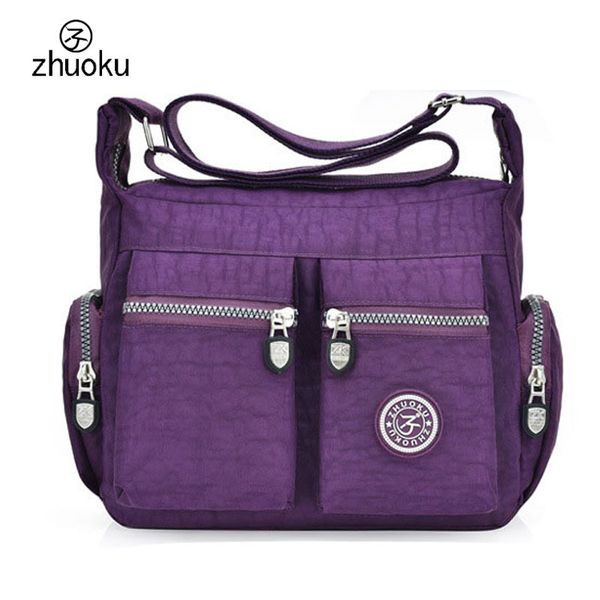 

zhuoku 2017 women nylon bags women handbags large capacity nylon messenger bags casual strap shoulder bag bolsa feminina zk755 d18101303
