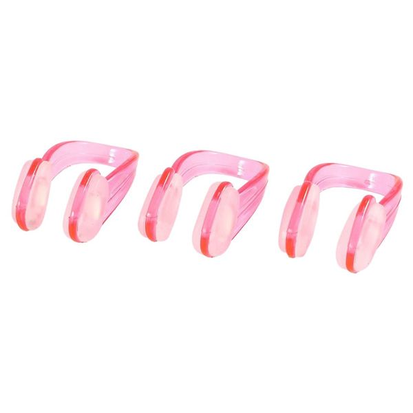 

3pcs silicone outdoors swim training learning swimming nose clip pink