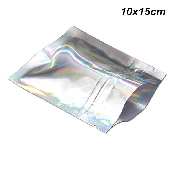 10x15cm 100 pcs Lot Gilltery folha de alumínio reutilizável Food Resealable embalagem Bag Mylar Foil Auto Sealing Foil Zipper Food embalagem Pouches