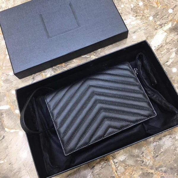 

famous fashion brand women caviar mini shoulder bag woc gold - silver hardware luxury bag