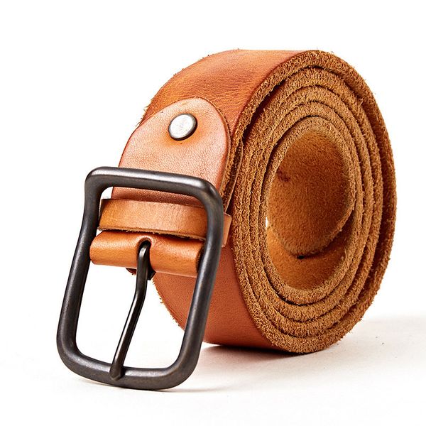 

disiwei vintage belts durable cow leather alloy buckle personality men belt pin buckle belt of male retro fashion waistband, Black;brown