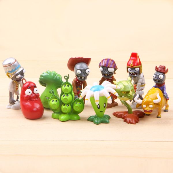 

plants vs zombies 10pcs/ set 6cm miniature figurine decoration fairy garden pvc anime action figure home children ornaments gift toys