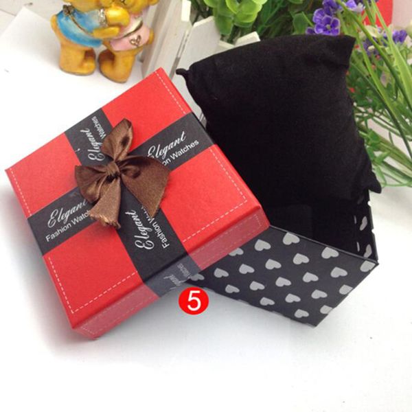 

sale watch box present gift box case for bracelet jewelry watch super qulity storage organizer gift #5, Black;blue