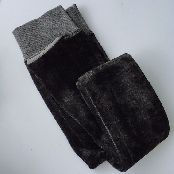 

kymakutu warm winter leggings for women clothing slim fit elastic waist ladies pants casual step on the foot bottoming legging, Black