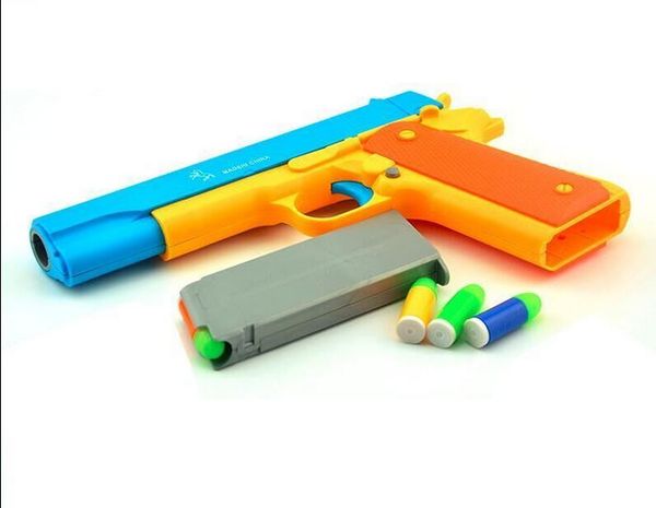 

lnl m1911 kid toys prop pistol costume toy rifle gun toys working slide shoot bullet