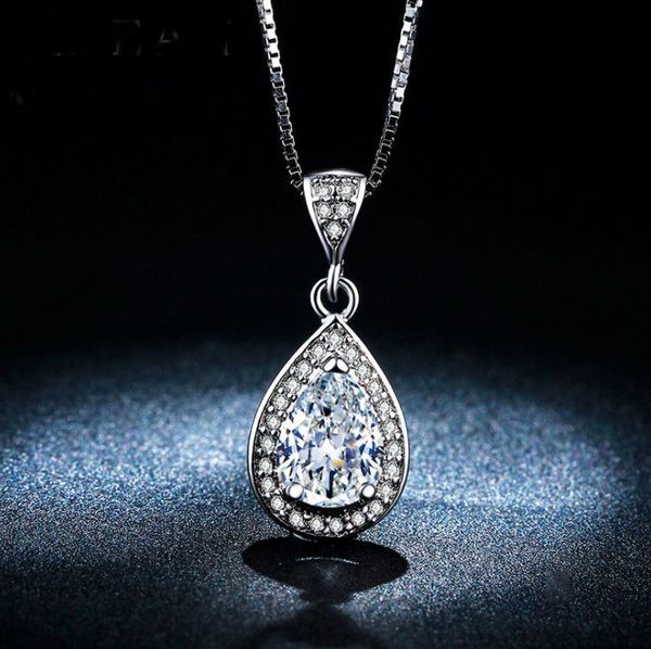 

new sector 925 sliver crystals from austrian high-quality necklaces jewelry for women christmas party wedding jewelery, Silver