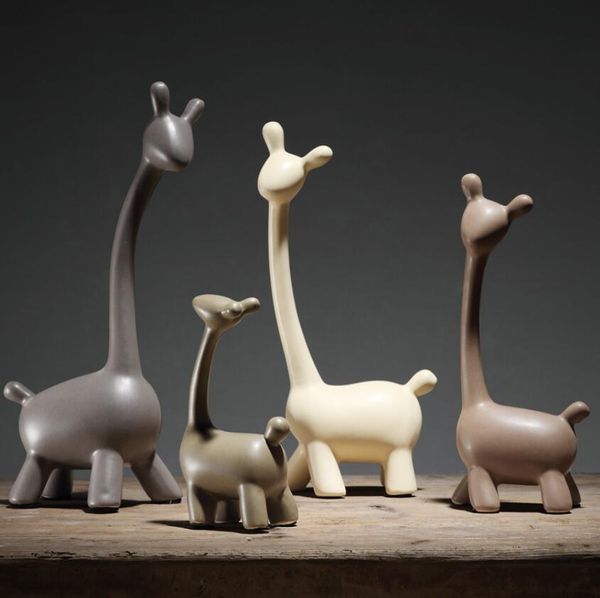 2019 Minimalist Ceramic Giraffe Deer Home Decor Crafts Room