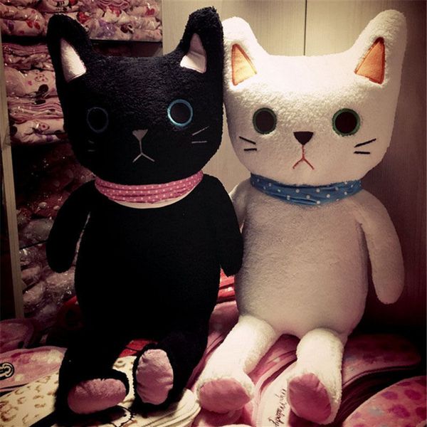Acheter Dorimytrader Qualité Kawaii Animaux Chat En Peluche Jouets Doux Cuddly Chats Noir Et Blanc Poupée Pour Enfants Et Adultes Cadeau 31 Pouce 80