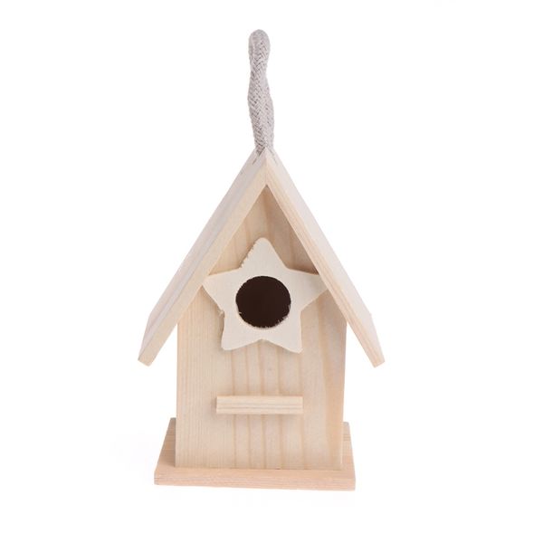 Wooden Garden Little Birds Wood Nesting House Nest Home Pet Supply
