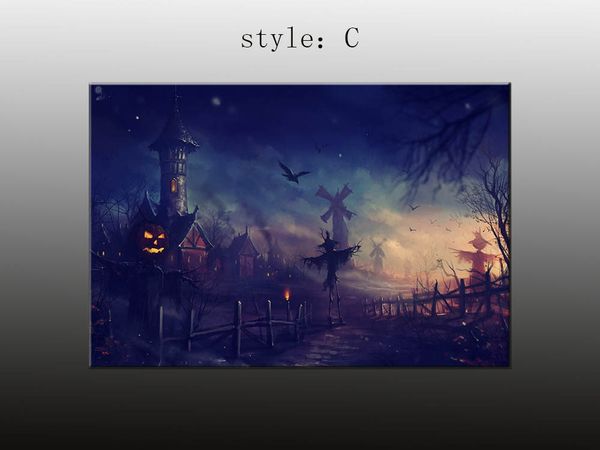 Pumpkin blame Halloween party art wall decor Oil painting Printed on canvas