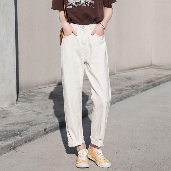 

boyfriend jeans for women 2018 spring summer style vintage high waist straight denim pants woman jeans, Blue