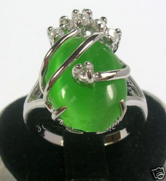 

lady fashion jewelry natural green jade gold plated rings women party size:7/8/9<<<ing, Golden;silver