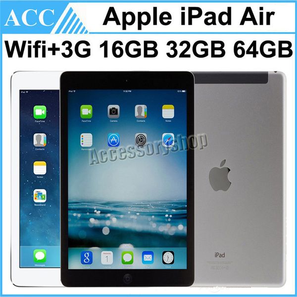 

восстановленный оригинальный apple ipad air ipad 5 wifi + 3g сотовый 16gb 32gb 64gb 128gb 9.7 дюймов retina ios двухъядерный чипсет a7 планш