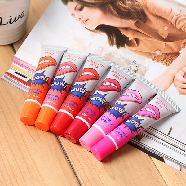 Großhandel 12 Stück Träne Lipgloss Mädchen Träne Abziehlippenstift feuchtigkeitsspendende Fruchtduft Lippenfilmmaske zum kostenlosen Versand