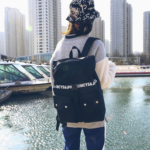 

2017 new female korean version harajuku ulzzang campus bag wild simple tide backpack male high school students backpack