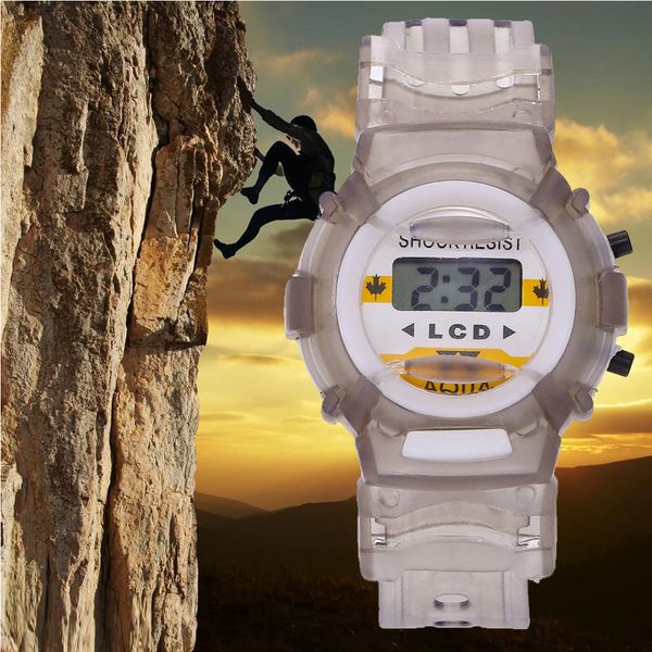 

new durable fashionable sports date led digital sport analog mens wrist digital minimalist watch gift dropshipping, Slivery;brown