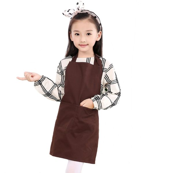 

new apron for children cute child kids with big pocket kitchen baking painting cooking craft art bib apron print logo etwq003