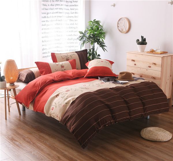 

wholesale-new style stripe bedding set soft duvet cover sets pillowcase kids / bedding bedcloth home textile 3pcs sale