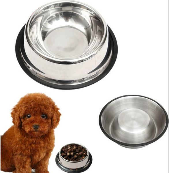 

1pc small pet bowl removable puppy food water supply stainless steel single dog cat feeding dish