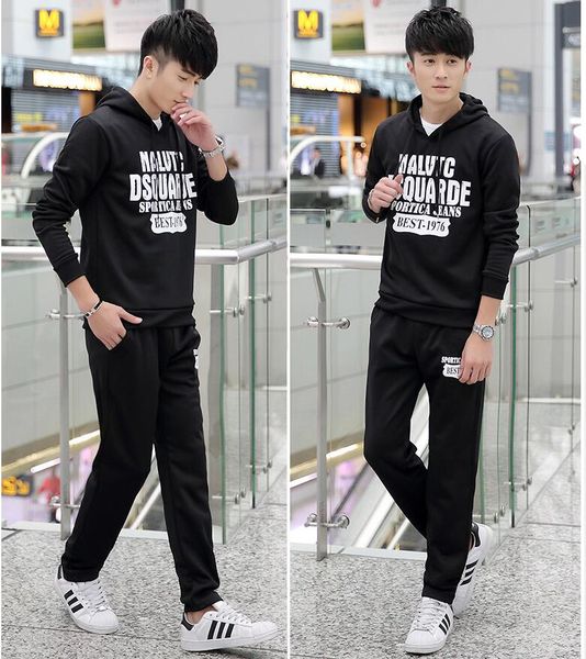 2019 Plus Men Sport Suit Long Sleeved Cashmere Coat High School Male Fitness Baseball Sweater, Sportswear Pants Suit From Zp885201, $38.58