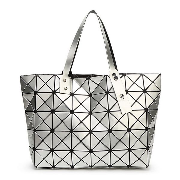 

folding handbag fashion casual tote women geometry handle bag female shoulder bags diamond lattice