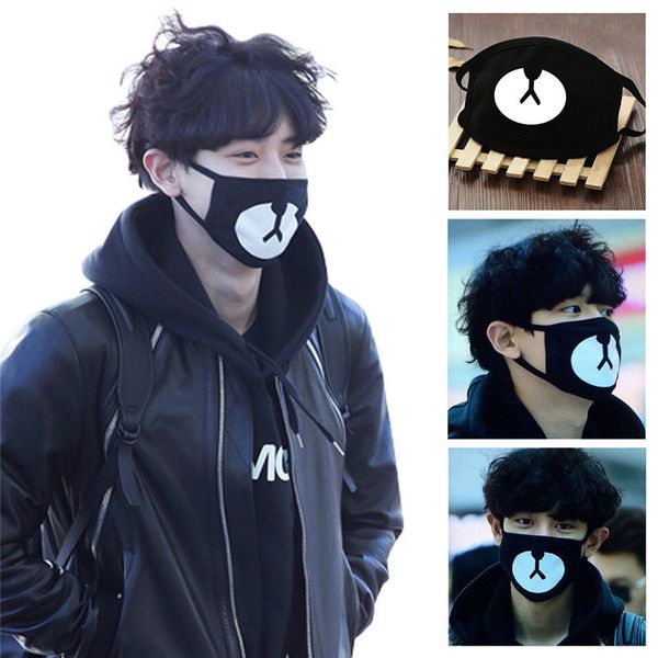 2018 Cotton Mouth Face Mask Unisex Korean Style Kpop Black Bear
