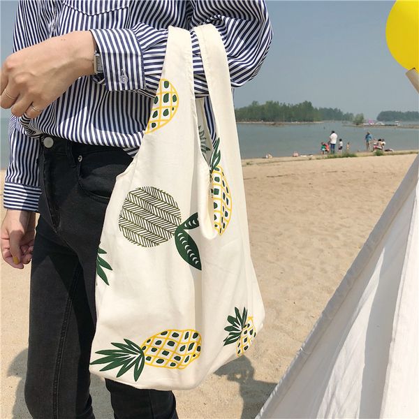 

raged sheep high-quality women men canvas tote bags fresh fashion fruit canvas lovely sen fashion women shopping bag grocery