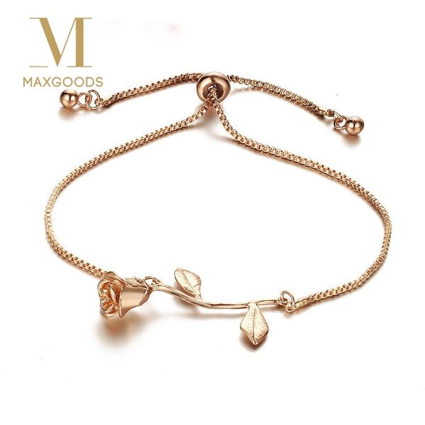 

1 pcs trendy rose flower pendant bracelets summer chic women charm cuff bangle rose gold silver bracelet jewelry dropshipping, Black