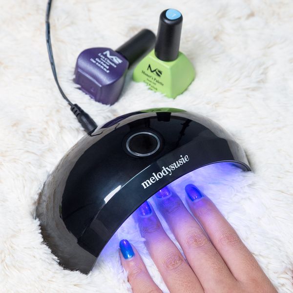 

melodysusie led nail lamp, led lamp nail light / polish dryer black white 6w handy dryer portable manicure