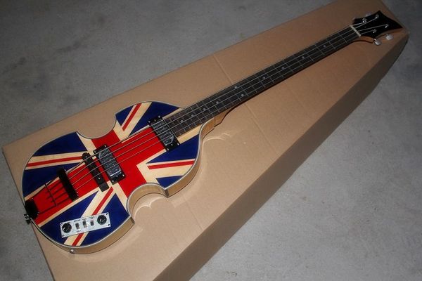 

hofner bb-2 four-string electric bass hollow rice pattern