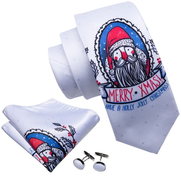 

рождественский галстук белый мужской галстук с белой бородой старик 100% шелковые галстуки мода люкс для взрослых бесплатная доставка 2018 н, Black;blue