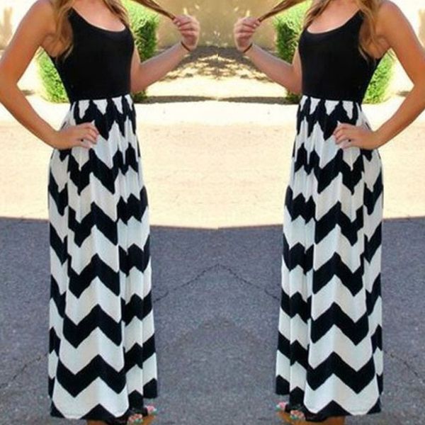 

женщины платье европа и соединенные штаты сращивание платье без рукавов, Black;gray