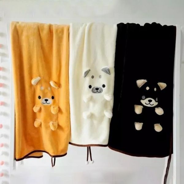 

japanese cartoon flannel blanket shiba inu dog akita inu puppy pattern blanket air conditioning cover use for home