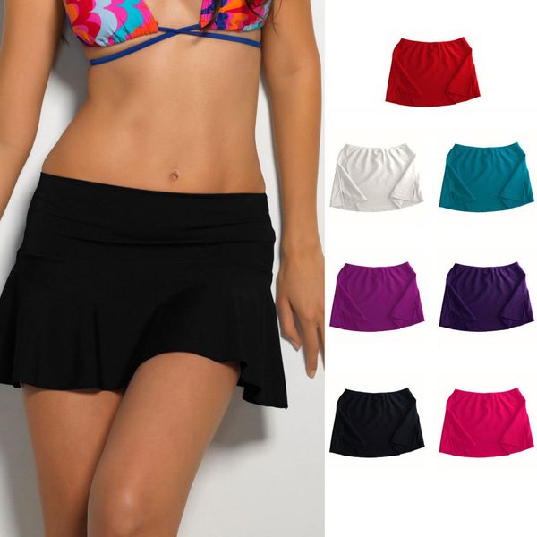 

summer bikini bottom tankini swim short skirt swimwear cover up beach dress bathing suit beachwear swimming costume, White;black