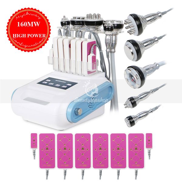 

powerful 650nm diode lipo laser 160mw ultrasound cavitation fat burning rf vacuum slimming machine