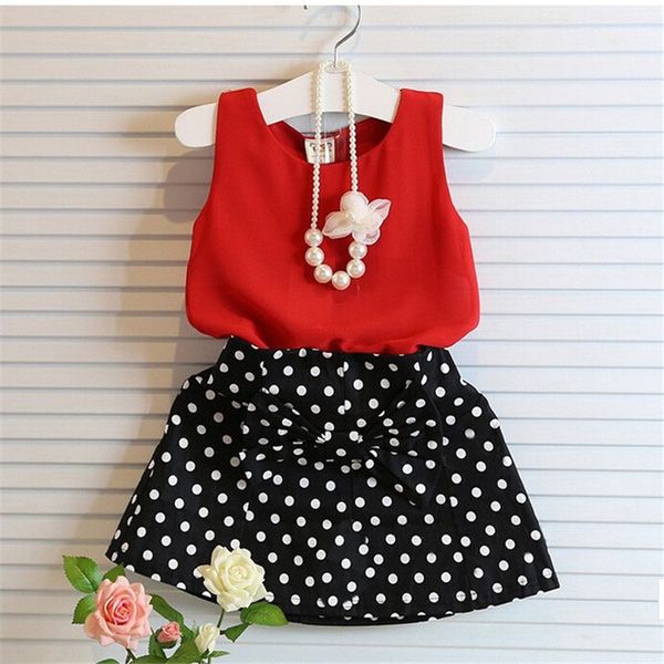 

infant clothes toddler children summer baby girls clothing sets cartoon 2pcs dot clothes sets girls summer set, White
