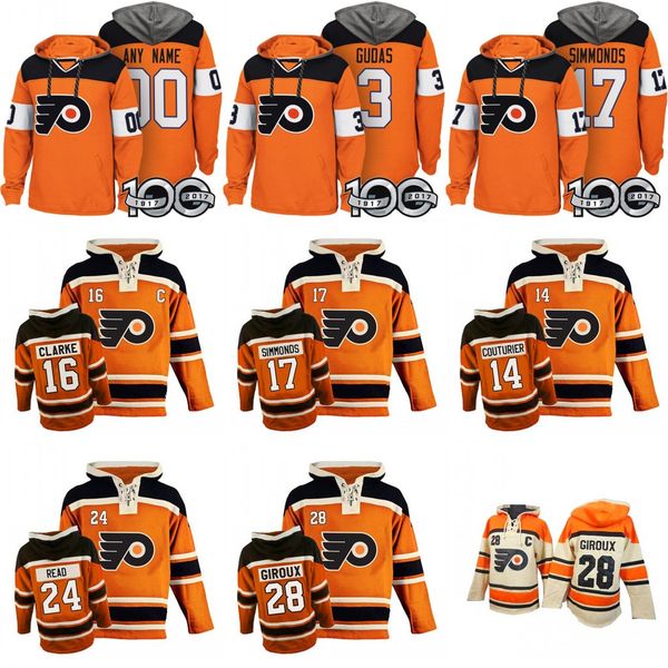 

Philadelphia Flyers Hockey Hoodies Claude Giroux Shayne Gostisbehere Radko Gudas Jakub Voracek Sean Couturier Bobby Clarke Matt Read Jersey
