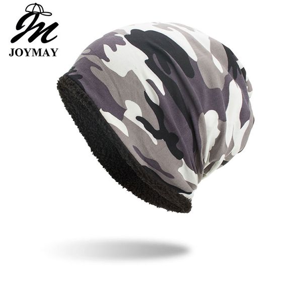 

joymay winter autumn beanies hat solid color sport warm soft camouflage cap hats touca gorro caps for men women wm103 ing, Blue;gray
