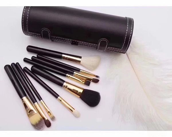 

2018 Bob Goat Hair Horse Hair 9pcs Makeup Brushes sets BLUSH Foundation CONTOUR Eyeshadow make up brushes With Logo