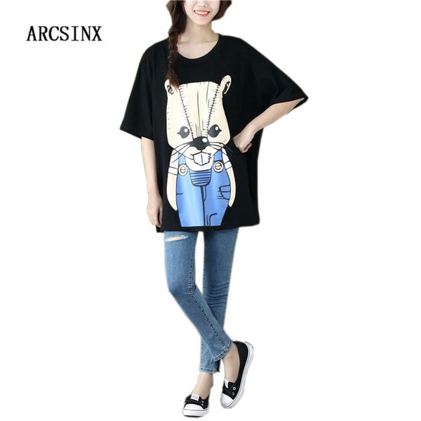 

arcsinx kawaii t shirt women oversized 8xl 7xl 6xl 5xl 4xl 3xl batwing sleeve loss t-shirt women black summer t-shirts, White