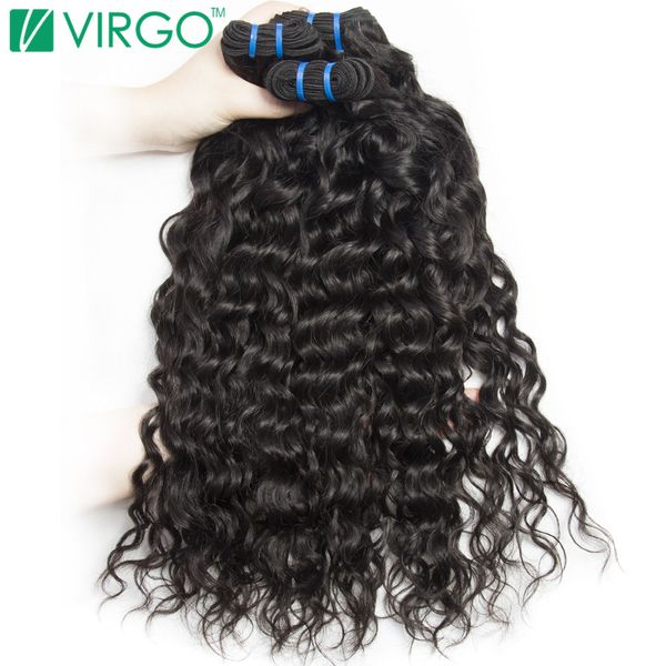 

water wave bundles peruvian human hair weave virgo hair company non remy bundle extensions 1 piece won't lose pattern, Black;brown