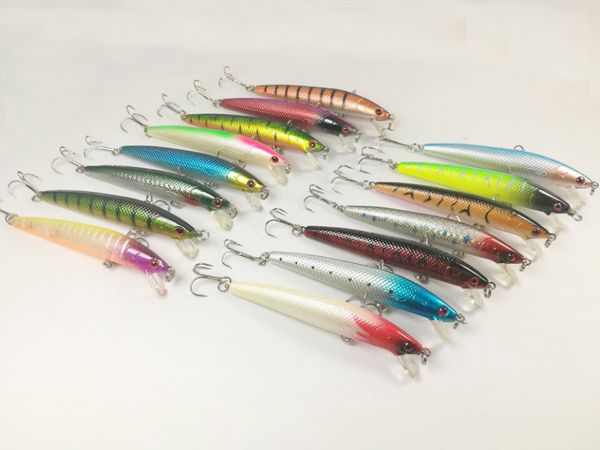 

lot15 fishing lures crankbait minnow hooks 8.5g/9.5cm