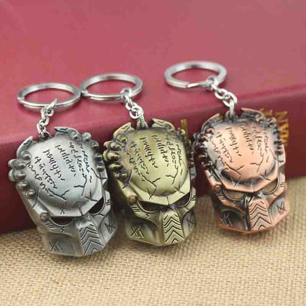 

new arrival new statement jewelry avp alien keychain mask metal pendant key ring men jewelry, Silver