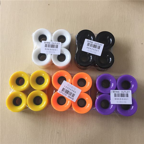 

4pcs/set 60x45mm blank longboard skateboard wheels 80a fruit solid color pu cruiser board wheels