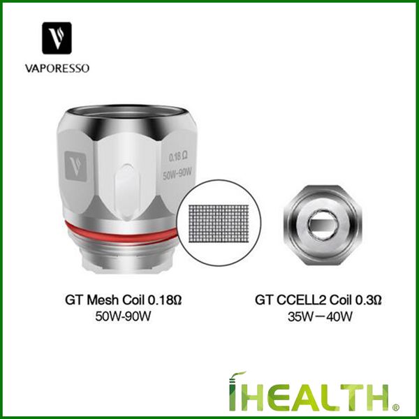 

100% Оригинал Vaporesso GT Mesh / CCELL 2 Катушки головка 0.18ohm 0.3ohm CCELL катушки для для каскадного One Plus Starter Kit