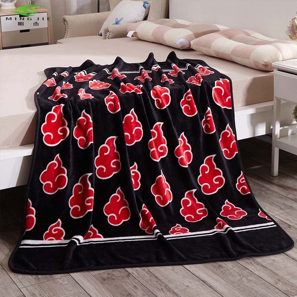 

ming jie new japan anime naruto akatsuki soft warm coral fleece plush throw blanket rug 150x120cm 1 piece sofa bed knee blankets